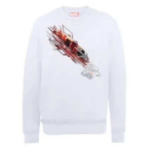 Image of Marvel Avengers Assemble Iron Man Shooting Burst Sweatshirt - White - M
