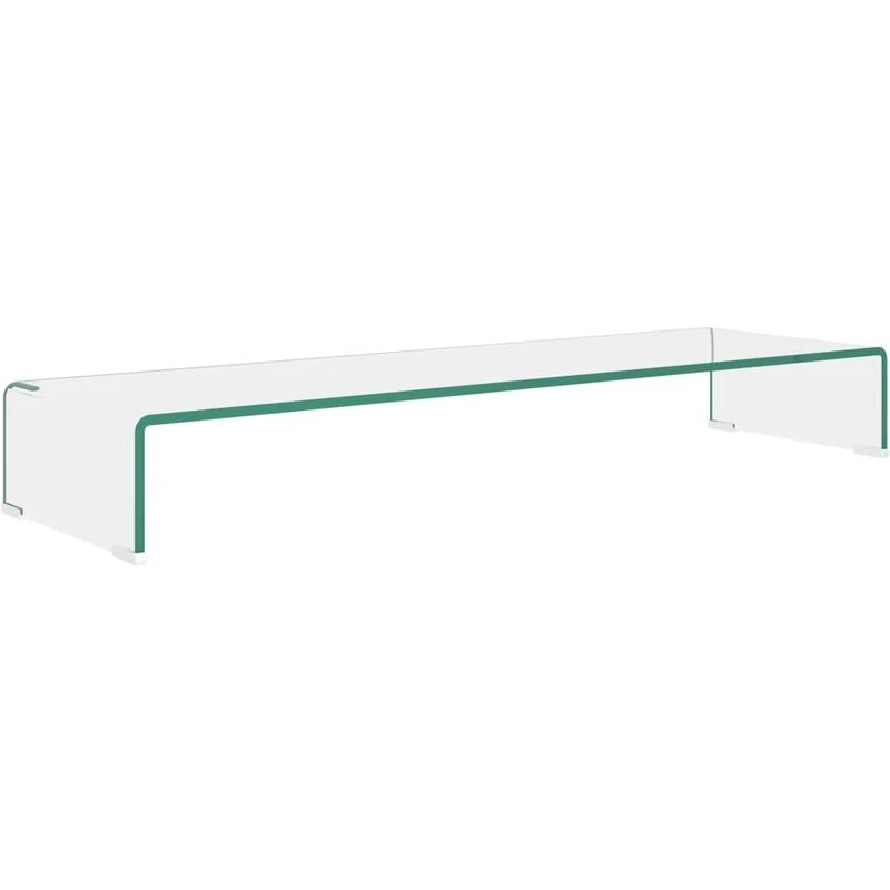 Image of VIDAXL Vidaxl - tv Stand/Monitor Riser Glass Clear 100x30x13cm 8718475530022