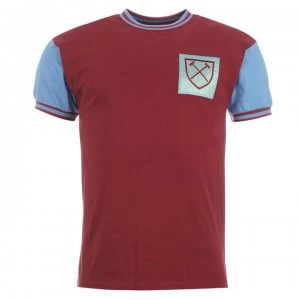 Image of Score Draw West Ham United 66 Home Jersey Mens - Claret/Blue
