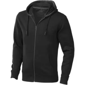 Image of Elevate Mens Arora Hooded Full Zip Sweater (M) (Solid Black)