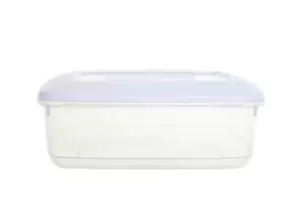 Image of Whitefurze Rectangular Food Storage Box, 2L, White/Clear