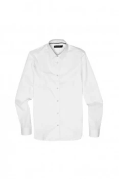 Image of Mens French Connection Formal Cotton Shirt White