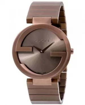 Image of Gucci Interlocking G Brown PVD Unisex Watch YA133317 YA133317