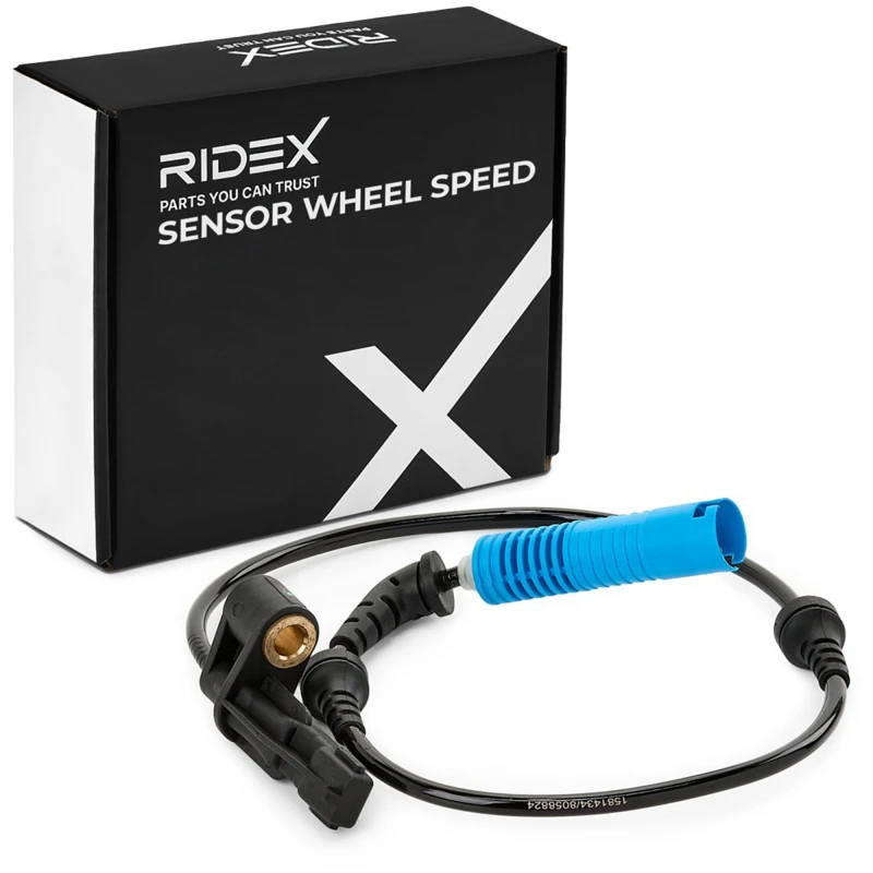 Image of RIDEX 412W0063 ABS Sensor Front Axle Left Sensor,wheel speed (412)