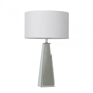 Image of Carson XL Table Lamp with Large Cool Grey Reni Shade