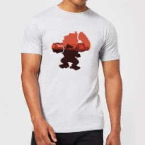 Image of Nintendo Donkey Kong Silhouette Serengeti Mens Light Grey T-Shirt - M - Light Grey