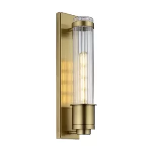Image of Wellington 1 Light Wall Light Aged Brass IP44