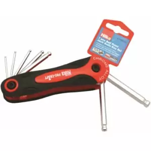 Image of 7 pce Ball Point Hex Key Set Metric - Hilka