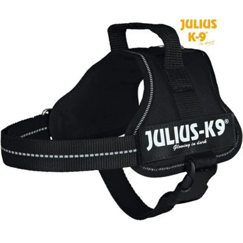 Image of Julius-k9, 162p-m, Powerharness, Size: M, Black - Harness Dog Powerharness - harness dog powerharness juliusk9 size Black m mini chest 162pm