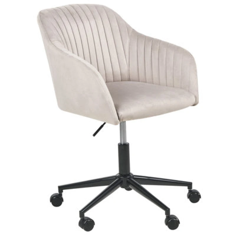 Image of Beliani Desk Chair Venice Velvet Taupe