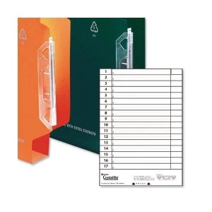 Image of Rexel Crystalfile Lateral 330 Inserts White - 1 x Pack of 25 Inserts