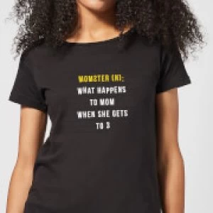 Image of Momster Womens T-Shirt - Black - 5XL