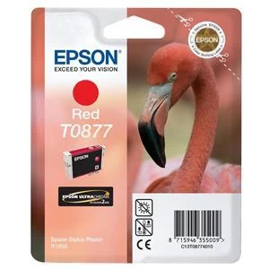 Image of Epson Flamingo T0877 Red Ink Cartridge