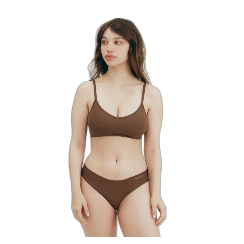 Image of Organic Basics Sports bra Organic Basics Naked Rib Marron Female L