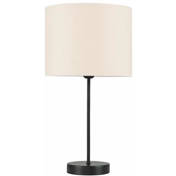 Image of Metal Black Table Lamp s - Beige