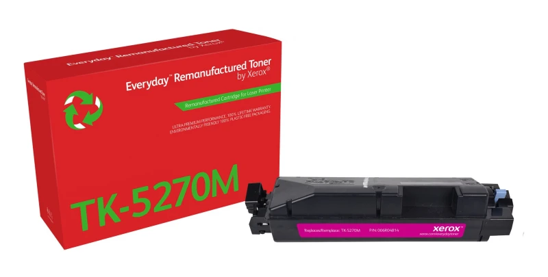 Image of Xerox Everyday Magenta Remanufactured Toner by Xerox compatible with Kyocera TK-5270M, Standard capacity 006R04814