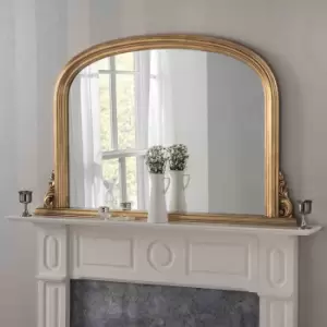 Image of Yearn Mirrors Yearn Classic Overmantle Mirror Gold 122(w)x77Cm(h)
