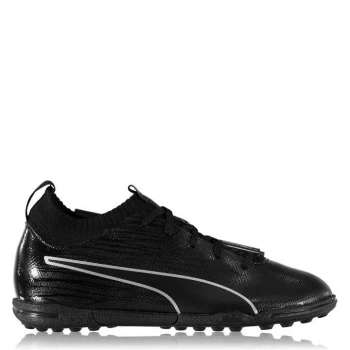 Image of Puma EvoKnit Childrens Astro Turf Trainers - Triple Black