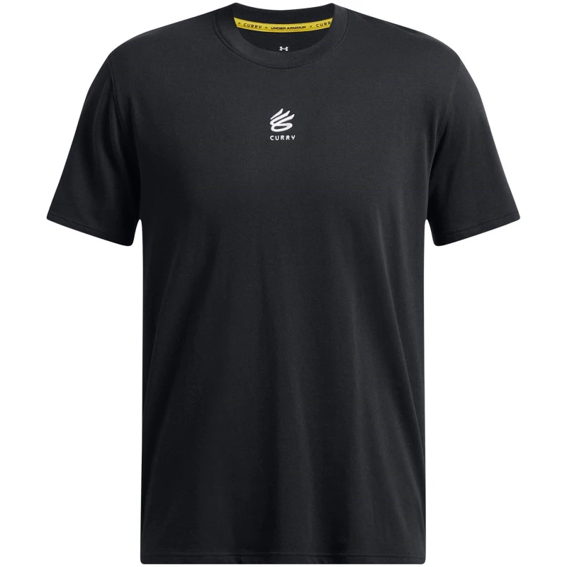 Image of Under Armour Curry Logo Heavyweight T-Shirt Mens - Black S