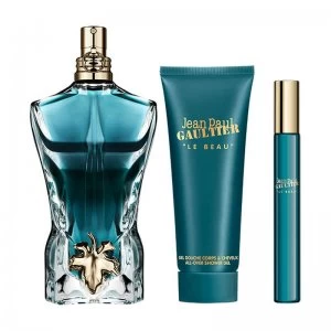 Image of Jean Paul Gaultier Le Beau Gift Set 75ml Eau de Toilette + 75ml Shower Gel + 10ml Eau de Toilette