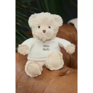 Image of Warmies New Baby Sentiment Heatable Bear