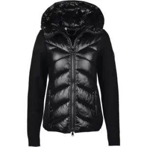 Image of BARBOUR INTERNATIONAL Platinum Manganese Quilted Zip Through Sweatshirt - Black