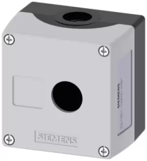 Image of Siemens Grey Plastic SIRIUS ACT Push Button Enclosure - 1 Hole 22mm Diameter
