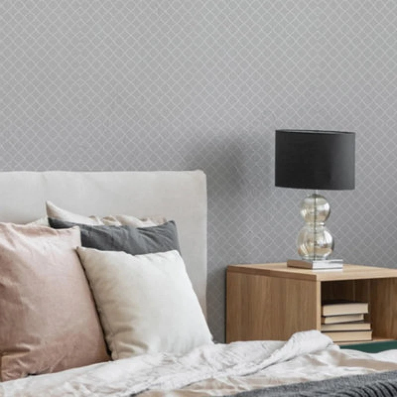 Image of Superfresco Lilibet Geometric Grey Wallpaper