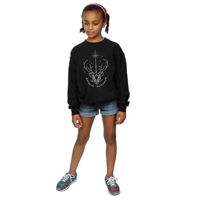 Image of Harry Potter Expecto Patronum Charm Sweatshirt Black female