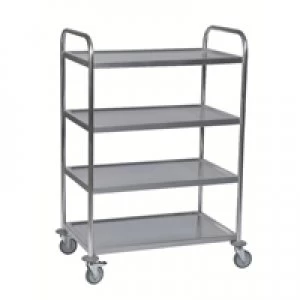Image of Slingsby VFM 4-Tier Stainless Steel Service Trolley Silver 375426