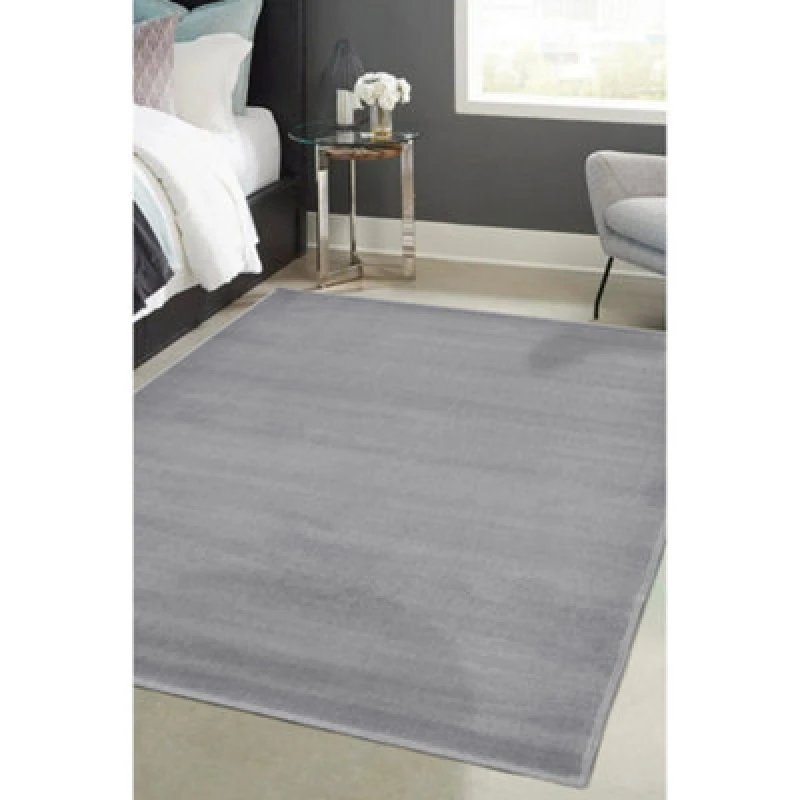 Image of Homemaker Homemaker Adorn Plain Silver Cut Pile Rug - 230x160cm