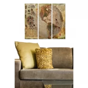 Image of MDF2023823 Multicolor Decorative MDF Painting (3 Pieces)