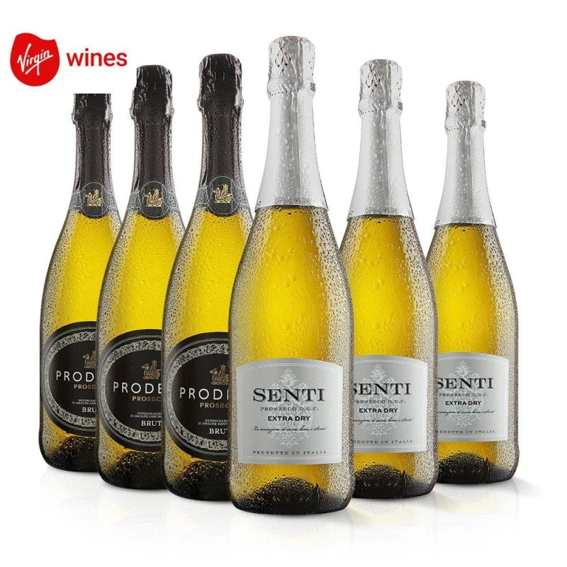 Image of Virgin Wines Prosecco 6 Bottle Case White unisex 6
