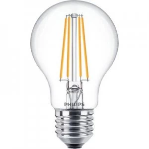 Image of Philips LED (monochrome) EEC A+ (A++ - E) E27 Arbitrary 8 W = 60 W Warm white (Ø x L) 60 mm x 104mm dimmable, Filament