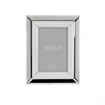 Image of 4" x 6" - HESTIA Mirror and White Glass Photo Frame