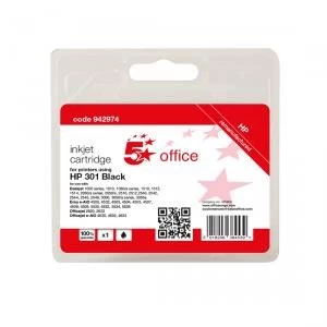 Image of 5 Star Office HP 301 Black Ink Cartridge
