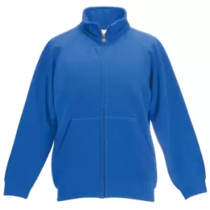 Image of Fruit Of The Loom Childrens/Kids Unisex Poly-Cotton Sweat Jacket (5-6) (Royal)