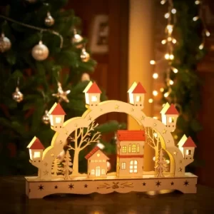 Image of LED Candle Arch Wood