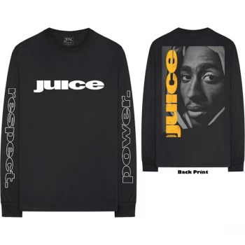 Image of Tupac - Respect Unisex Small Long Sleeved T-Shirt - Black