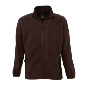 Image of SOLS Mens North Full Zip Outdoor Fleece Jacket (L) (Dark Chocolate)
