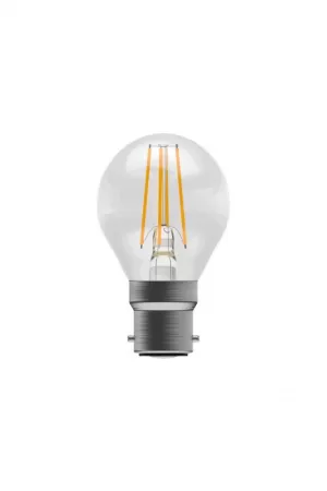 Image of Status 4W=40W 470 lumens Filament LED Clear Round Bulb with Small Bayonet Cap - Warm White