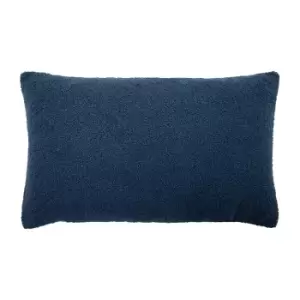 Image of Malham Fleece Rectangular Cushion Royal