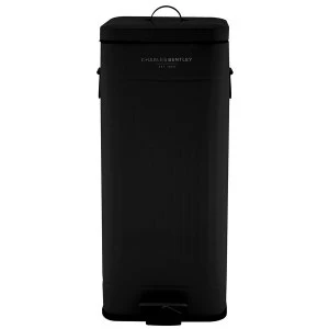 Image of Charles Bentley 30L Retro Square Pedal Bin - Black