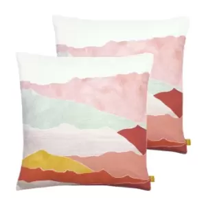 Image of Furn. Wander Twin Pack Polyester Filled Cushions Blush
