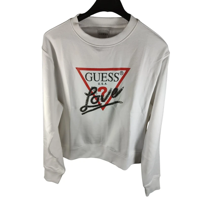 Image of Guess Sweatshirt woman Guess Studded Love Blanc Female S