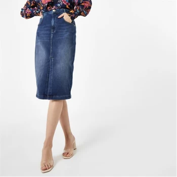 Image of Biba BIBA Midi Denim Skirt - Mid Blue