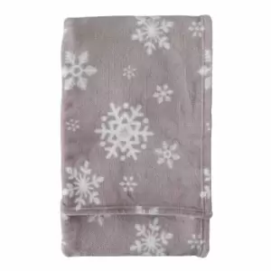 Image of Crossland Grove Calgary Flannel Fleece Throw Neutral 1300x1700mm