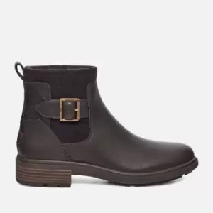 Image of UGG Harrison Moto Buckle Detail Leather Ankle Boots - UK 4