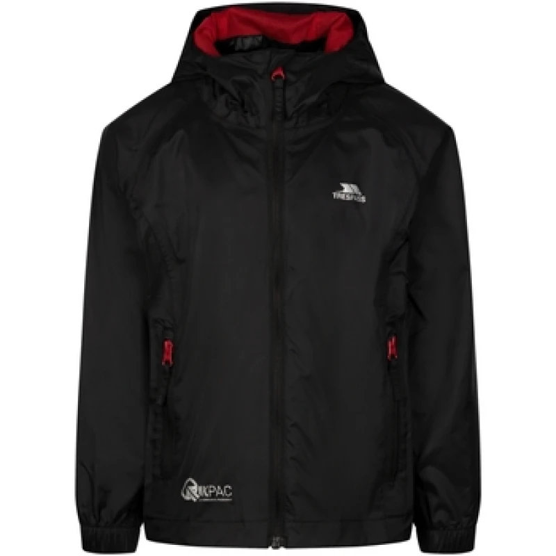 Image of Trespass Qikpac Packaway Jacket in Black Size: 3-4 Years Black Unisex 3-4 Years