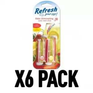 Image of Strawberry & Cool Lemonade (Pack Of 6) Refresh Vent Stick